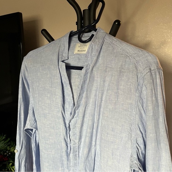 Murano Baird McNutt Men's Linen Button Down Shirt - Size M, Excellent Condition - Picture 2 of 6